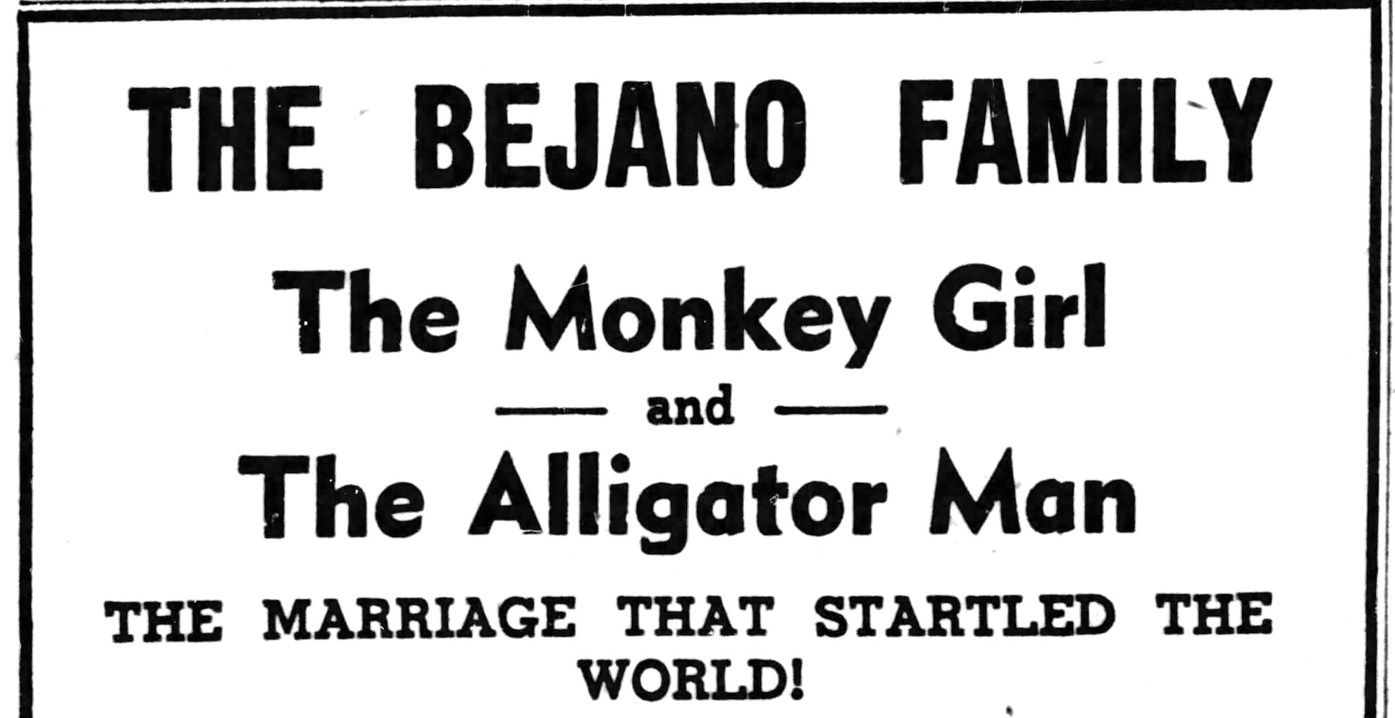 Monkey Girl – Human Zoos